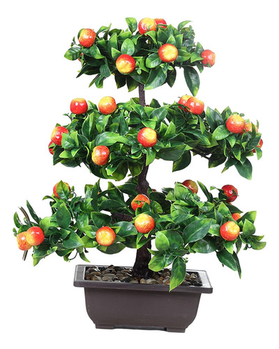 Bonsái De Árbol Frutal Artificial, Centro De Mesa Manzana