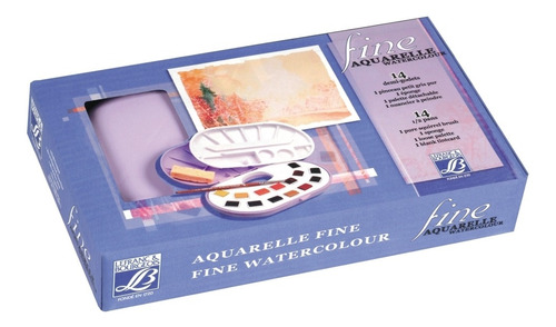 Aquarela Pastilha Lefranc & Bourgeois Com 14 Un Cor Multicolor