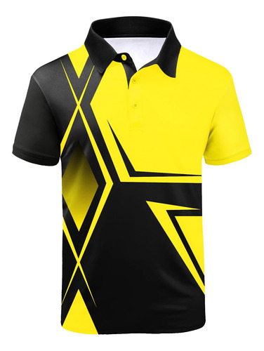 Lldress Hombres Polos Manga Corta Verano Casual Golf Tenis F