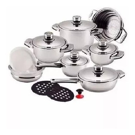 Ollas Swiss Zurich Acero Inox X18pcs Hogar Cocina