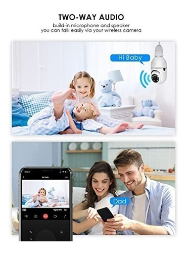 Imagen 3 de 7 de Camara Wifi 360 Foco Robotica Nocturna Hd 1080p Android Ipho