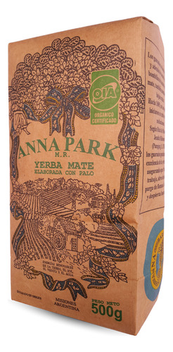 Yerba Mate Orgánica Anna Park 500gr Pack De 5