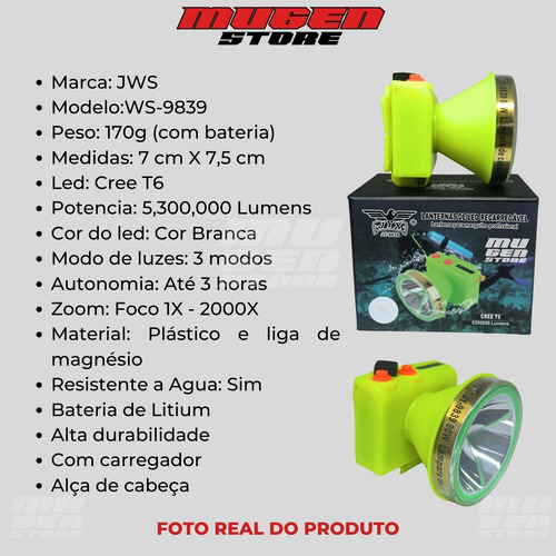 Lanterna De Cabeça Led Recarregável Usb Mergulho Profissional Alta Potência Zoom Ajustável Camping Pesca Tática Cabeça Elástico Farol Noturno Prova D'água Bateria Durável Iluminação