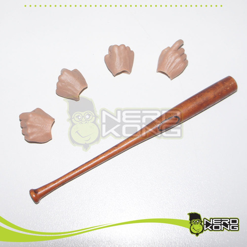 4 Mãos Mais Um Taco Negan Zc Toys Miniatura Escala 1/6 (Usado)