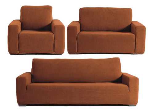 Cubre Sala Ajustable Niza Siena Elastico Stretch 3 Piezas