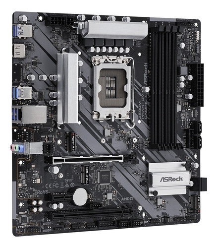 Placa Madre Z690m Phantom Gaming 4 Para Intel Color Negro