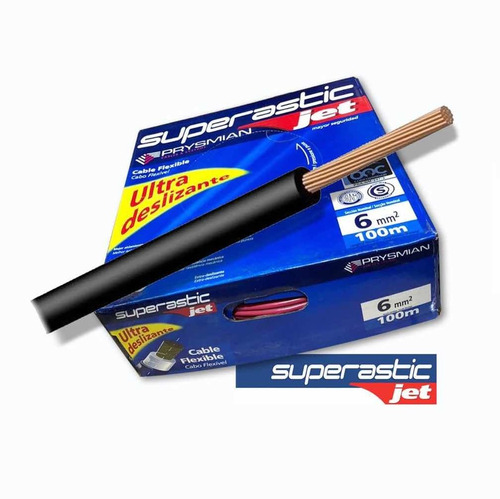 Imagen 2 de 10 de Cable 6mm Unipolar Superastic Pirelli Prysmian X100mts