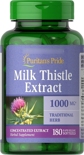 Milk Thistle, 1000 Mg , 180 Cápsulas Blandas Puritine Pride