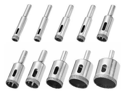 Extractor Y Broca De Diamante Juego De 10 Piezas Vidrio Kit