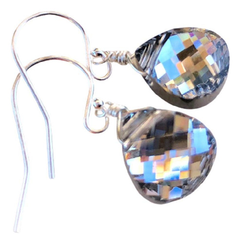 Pendientes De Caída De Cristal De Swarovski Hechos Man...