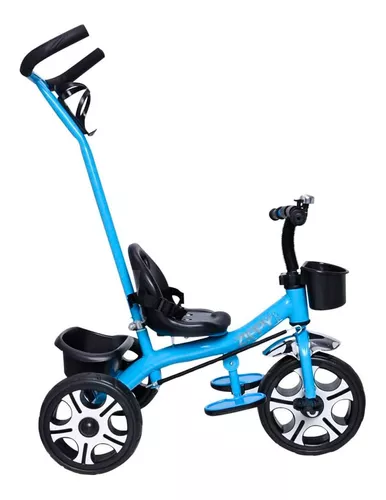 Triciclo Infantil Com Pedal e Cobertura Motoca Empurrador