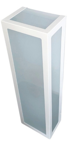 Kit 16 Arandelas Alumínio 5 Vidros Com 45cm Para 2x Lâmpadas