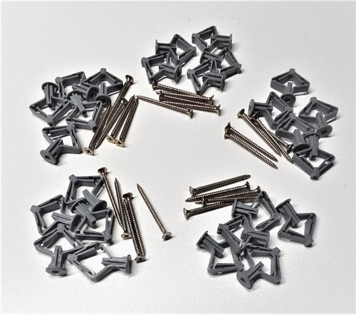 Imagen 2 de 5 de Tarugos Anclaje Tabique De Yeso + Tornillo 50 Mm Kit 25 Und