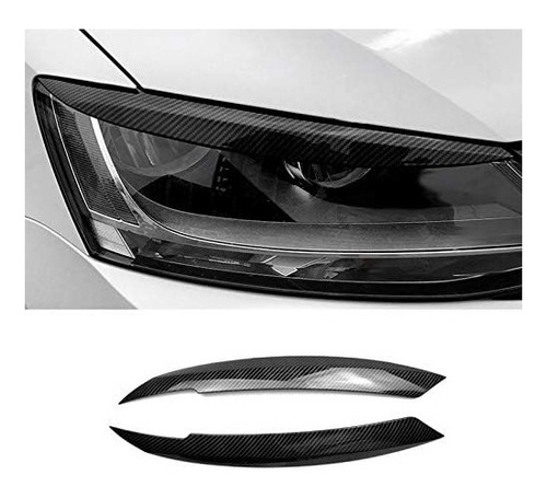 Cejas Pestañas De Faros Vw Jetta 2011-2018 Carbono