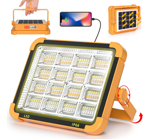 Luz Trabajo Led Recargable Sunhe Solar Portatil Lumene Piso