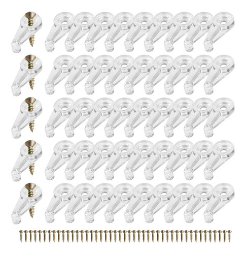 2 X 50 Piezas Clips De Retenedor De Vidrio Clips De Soporte