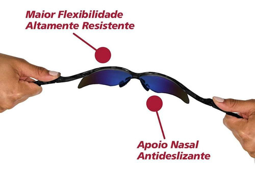 Imagem 3 de 5 de Óculos Proteção Nemesis Esportivo Ciclismo Vôlei Ideal Work
