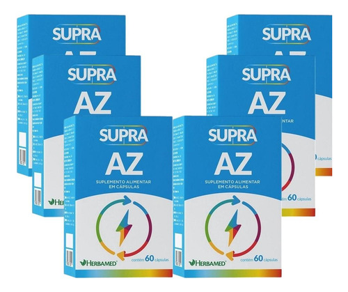 Kit Herbamed Supra Az 6 Caixas 60 Cápsulas Cada Sem Sabor