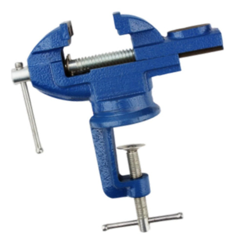 Morsa De Mesa Com Grampo Morsa De Boca De Grampo 5cm Azul