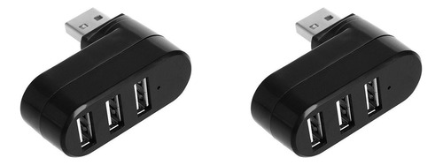 2 X Hub Usb 2.0 De 3 Puertos, Divisor De Puertos Usb, Expans