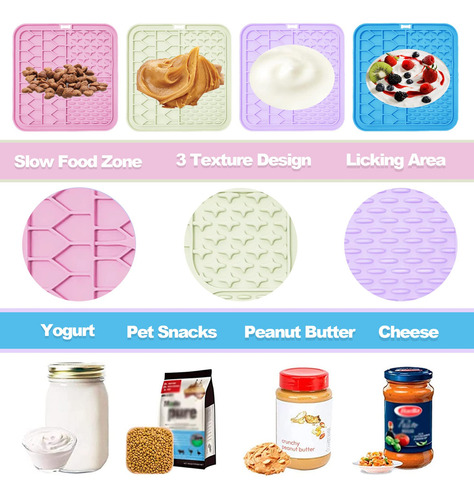 Lick Mat Bikabpet Para Perros Y Gatos Con Ventosas, Paquete