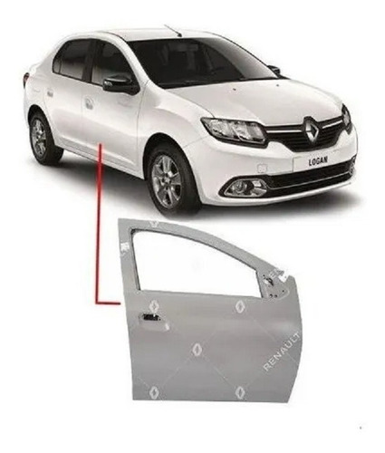 Imagen 1 de 4 de Puerta Delantera Derecha Logan 2 Original Renault