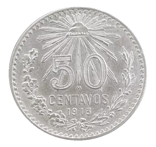 50 Centavos Resplandor Ley 0.800 1913 Cospel Grande