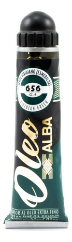 Oleos Alba Profesional Pomo 60ml Grupo 4 Color del óleo 656 VERDE VIRIDIANO (ESMERALDA)
