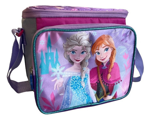 Lonchera Cuadrada Escolar Frozen Satin Niñas Disney Color Violeta