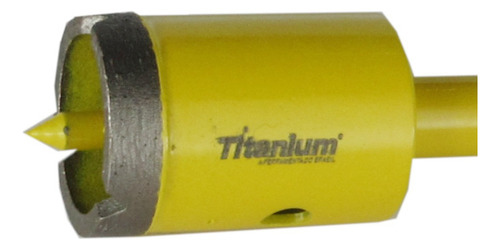 Serra Copo Diamantada 35mm Com Haste Encaixe 3/8pol Titanium
