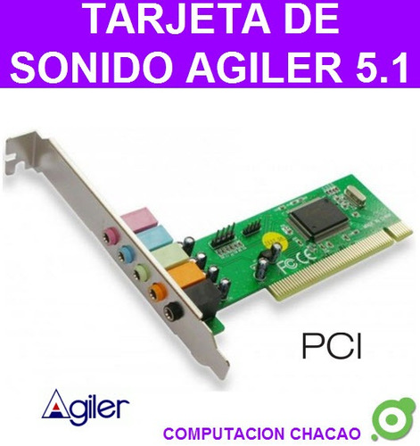 Tarjeta De Sonido Agiler 5.1 Audifono Microfono Pci Pc Ccc