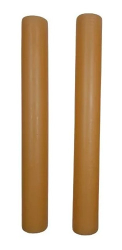 2 Velas De Cera Litúrgica 3,5 Cm De Diámetro X 30 Cm De Alto