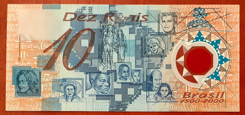 Cédula Brasil 10 Reais Cabral 1993. Sob Série 2221.original