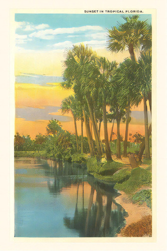 Vintage Journal Sunset, Palm Trees, Florida, De Found Image Press. Editorial Found Image Pr, Tapa Blanda En Inglés