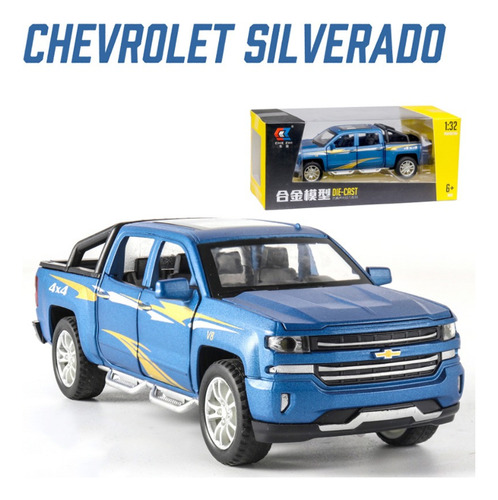 Chevrolet Silverado V8 4×4 Camioneta Miniatura Metal Autos A