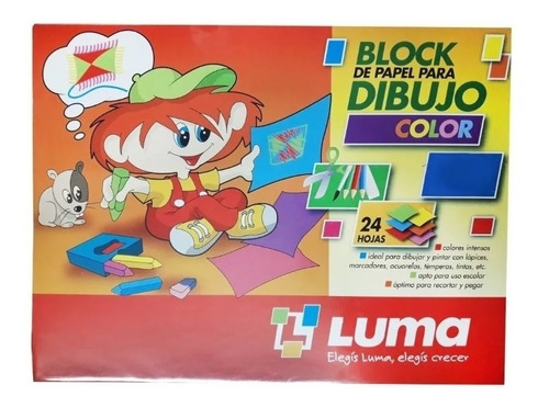 10 Block De Dibujo Color Luma Tipo El Nene N° 5 X 24 Hojas