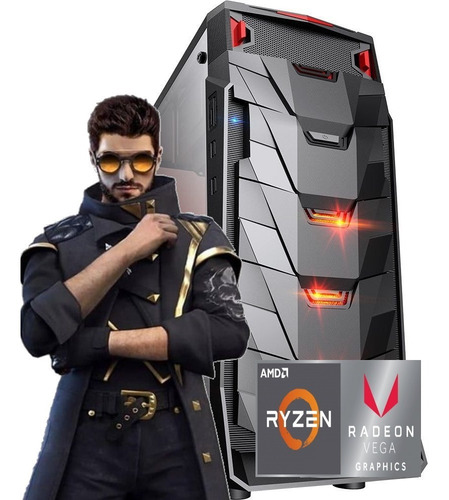 Imagem 1 de 1 de Computador Pc Gamer Ryzen 3200 Ssd 240gb 8gb Vga Vega 8 600w