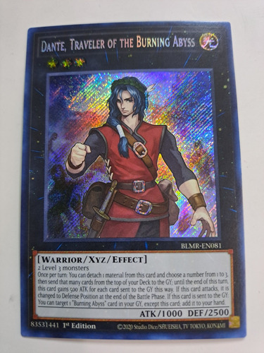 Dante Traveler Of The Burning Abyss Blmr-en081 Secret Yugioh