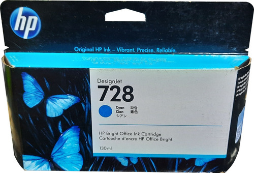 Cartucho De Tinta Original Hp 728 Cian F9j67a T730 T830 Mfp