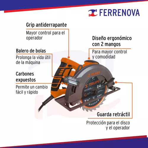 Sierra Circular Para Madera 1500 W 11004 Truper