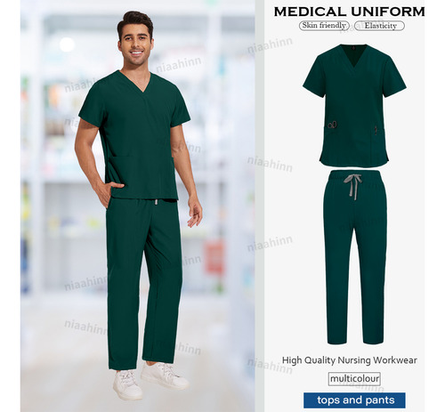 Uniforme Elástico Niaahinn Para Enfermeros Clínicos De Hospi