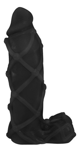 Pene macizo Dominator, flexible, no tóxico, 22 x 6,8 cm, negro