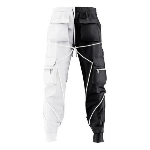 C+ Pantalones Cargo Reflectantes Para Hombre New Joggers
