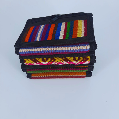 Billetera Para Hombre Aguayo Antiguo Náutica Abrojo Dospalta Multicolor A Elección Aguayo Rayas