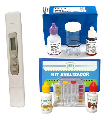 Kit Analizador Cloro Y Ph+ Analizador De Dureza+ Medidor Tds