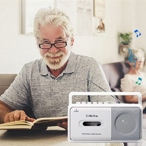 Reproductor De Casetes Gelielim Boombox Radio Am/fm Estéreo