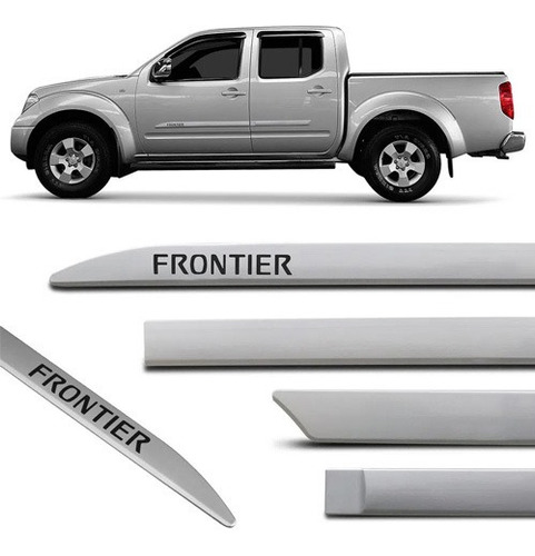 Friso Lateral Nissan Frontier 2008-2013 Branco Aspen 4 Peças