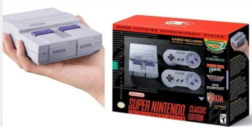 Super Nintendo Mini Classic Edition Snes Novo Cinza