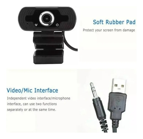 Camara Webcam Usb Con Micrófono Teletrabajo Videoconferencia