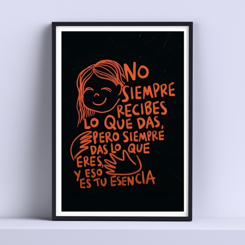 Cuadro Con Frase Bonita 30 X 40 Cm